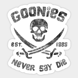 The Goonies Never Say Die Worn Out Lts Sticker